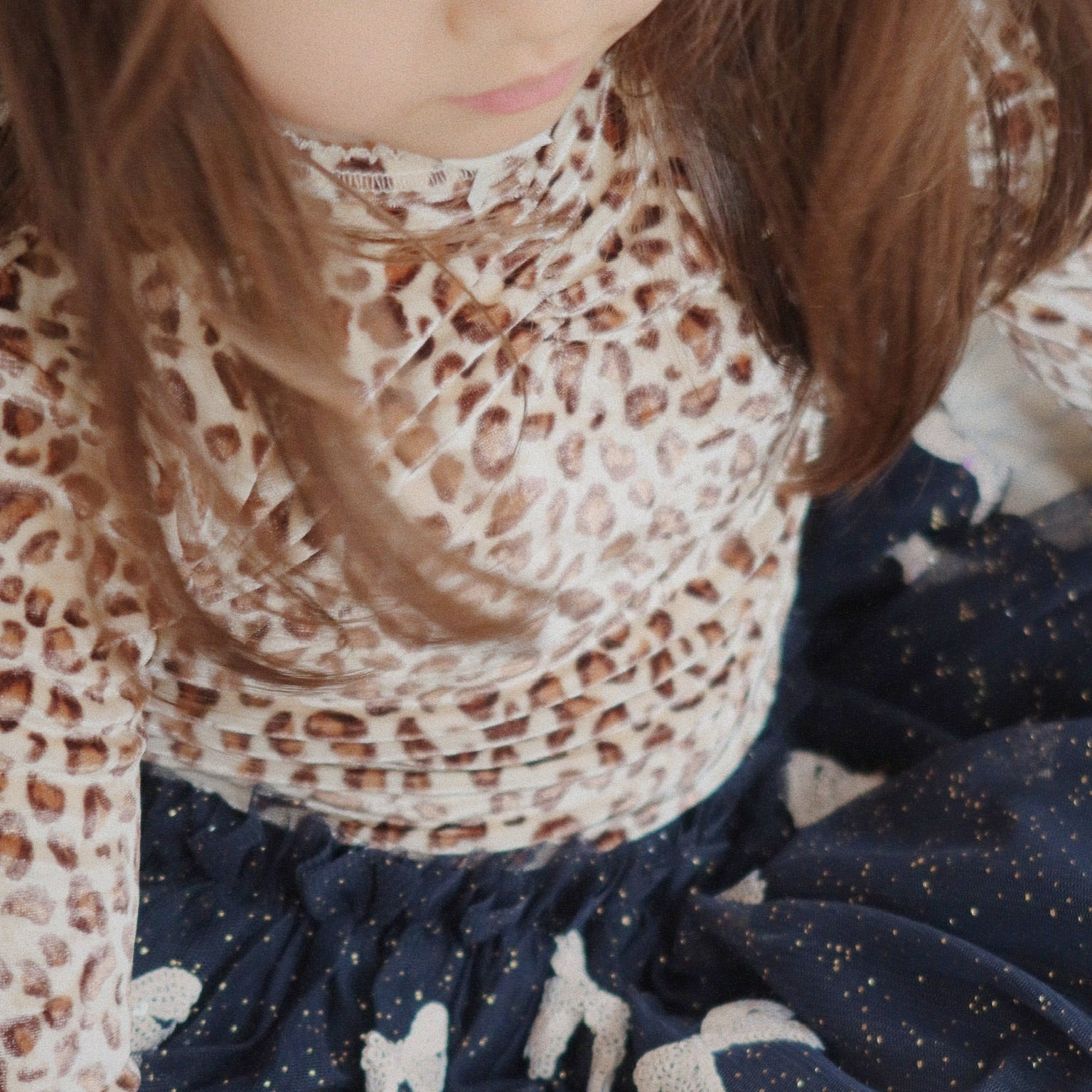 Carlito Leopard Print Velvet Tee Blouse